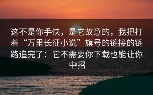 这不是你手快，是它故意的，我把打着“万里长征小说”旗号的链接的链路追完了：它不需要你下载也能让你中招
