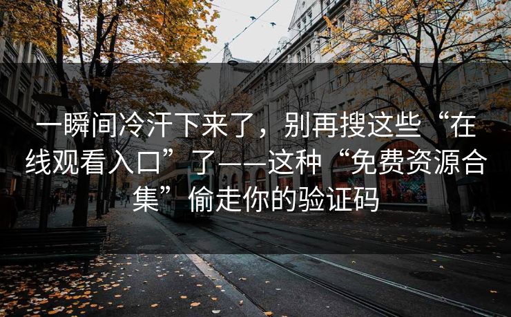 一瞬间冷汗下来了，别再搜这些“在线观看入口”了——这种“免费资源合集”偷走你的验证码